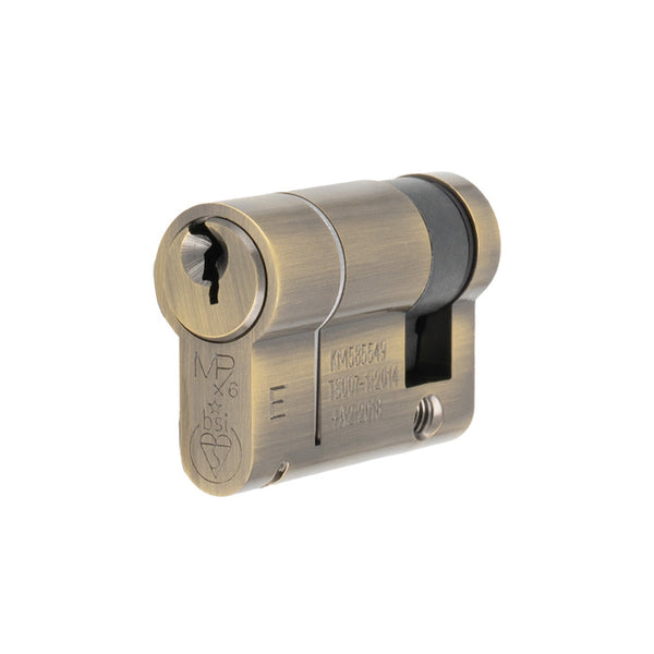 Eurospec - MPX6 Euro Single Cylinder-Antique Brass-KA - CYF74146AB