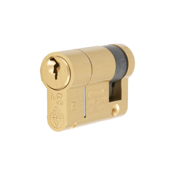 Eurospec - MPX6 Euro Single Cylinder-Satin Brass-MK - CYF77146SB