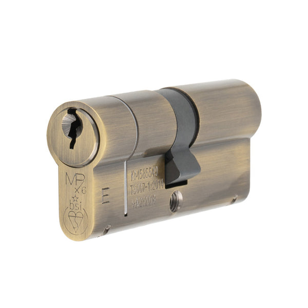 Eurospec - MPX6 Euro Double Cylinder-Antique Brass-KTD-70mm - CYF71270AB