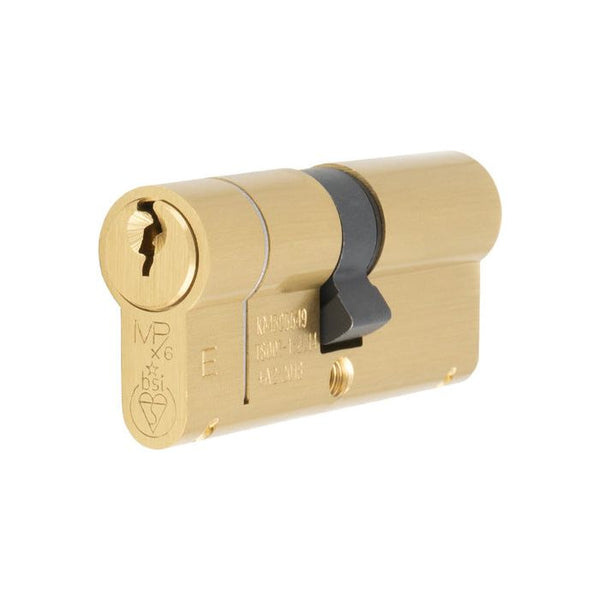 Eurospec - MPX6 Euro Double Cylinder-Satin Brass-KTD-70mm - CYF71270SB