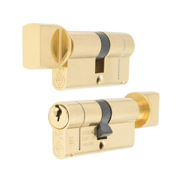 Eurospec - MPX6 Euro Cylinder & Turn-Polished Brass-KTD-80mm - CYF71380PB