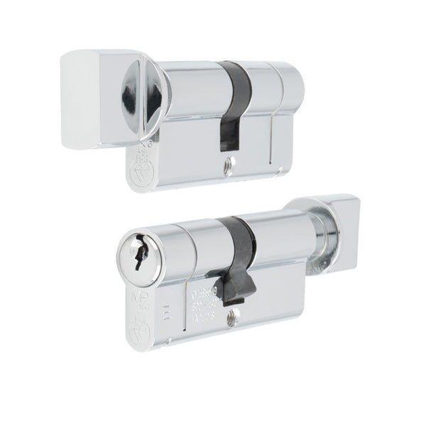 Eurospec - MPX6 Euro Cylinder & Turn-Polished Chrome-MK-80mm - CYF77380PC