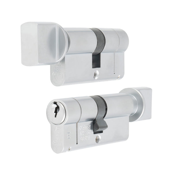 Eurospec - MPX6 Euro Cylinder & Turn-Satin Chrome-MK-70mm - CYF77370SC