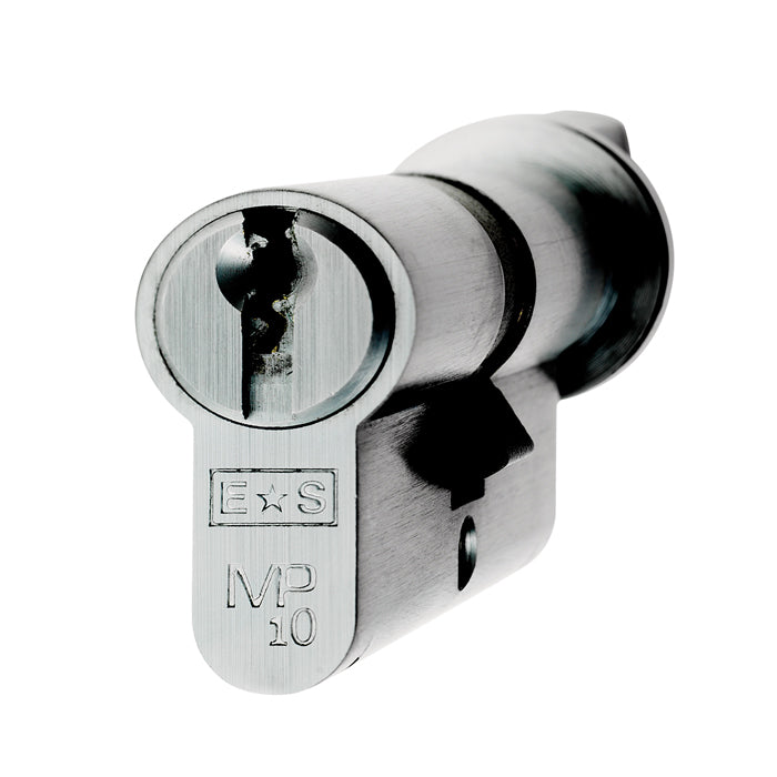 Eurospec - MP10 Euro Cylinder & Turn 70mm - Satin Chrome - CYH71370SC