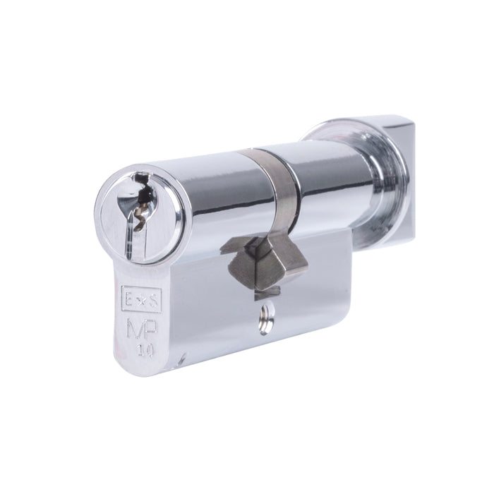Eurospec - MP10 Euro Cylinder & Turn 70mm - Polished Chrome - CYH71370PC