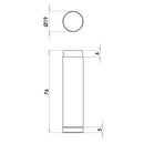 Burlington Knurled Bases to Suit Wall Mounted Doorstops 50mm Dia Satin Nickel - BUR969SN - Choice Handles