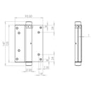 Frelan - 100mm Single Action Spring Hinge (Pair) - Silver - HG3003-4GY - Choice Handles
