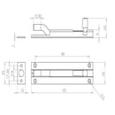 Frelan -  Necked Barrel Bolt 75 x 20mm - Satin Anodised Aluminium - J1002SD - Choice Handles