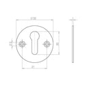 Aluminium Wall Mounted Doorstop 76mm Satin Anodised Aluminium - J1280 - Choice Handles