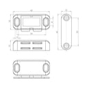 Frelan - Plain Fingerplate 350mm x 75mm - Satin Anodised Aluminium - J1410 - Choice Handles