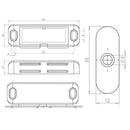 Freland - Small Magnetic Catch 42 x 18mm - White - J1412A - Choice Handles
