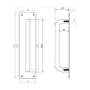 Escutcheon Standard Keyway Satin Anodised Aluminium - J1407