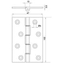 Frelan - Double Phosphor Bronze Washered Hinge 102x67x3mm - Polished Chrome - J9116BPC - Choice Handles