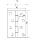 Frelan - Double Phosphor Bronze Washered Hinge  - Polished Chrome - J9117BPC - Choice Handles