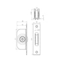 Frelan - Sash Window Axle Pulley With Brass Roller - Satin Chrome - J993BSC - Choice Handles