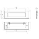 Frelan - Letterplate 270mm x 115mm - Black Antique - JAB12 - Choice Handles