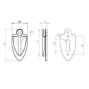 Frelan - Fleur De Lys Cabinet Pull Handle 230mm - Black Antique - JAB52 - Choice Handles