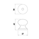 Frelan - Porcelain Covered Standard Profile Escutcheons - White Porcelain With Goldline - JC22 - Choice Handles