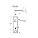 Frelan - Georgian Suite Door Handles On Backplate - Latch - Polished Brass - JG1APB - Choice Handles