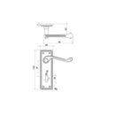 Frelan - Georgian Suite Door Handles On Backplate - Bathroom - Polished Brass - JG1BPB - Choice Handles