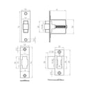 Jedo - Rollerbolt Catch 41mm - Satin Brass - JL8090SB - Choice Handles