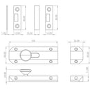 Frelan - Surface Bolt 100mm - Satin Brass - JV167SB - Choice Handles