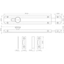 Frelan - Surface Bolt 200mm - Polished Nickel - JV169PN - Choice Handles