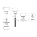 Frelan - Contract Rim Door Knob - Polished Brass - JV177PB - Choice Handles