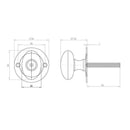 Frelan - Bathroom Bolt with Turn and Release - Satin Chrome - JV2689SC - Choice Handles