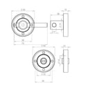 Frelan - Easy Bathroom Turn & Release With Indicator 50mm x 10mm - Polished Chrome - JV2889PC - Choice Handles