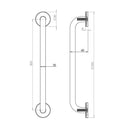 Frelan - Pull Handle On Rose 224mm x 19mm - Polished Brass - JV3500APB - Choice Handles