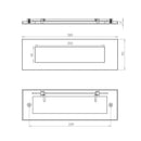 Frelan - Letter Plate 305mm x 100mm - Satin Chrome - JV36ASC - Choice Handles