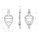 Frelan - Urn Door Knocker, 150mm Diameter - Polished Chrome - JV38SPC - Choice Handles