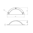 Frelan - Bathroom Turn & Release With Indicator 50mm x 10mm -  Satin Chrome - JV422SC - Choice Handles