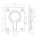 Frelan - Flush Ring Pull 50mm x 63mm - Polished Chrome - JV424BPC - Choice Handles