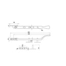 Frelan - Heavy Casement Spoon End Window Stay 254mm (10") - Polished Brass - JV44CPB - Choice Handles