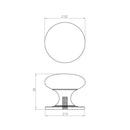 Frelan - Cupboard Knob 32mm  - Polished Chome - JV47BPC - Choice Handles
