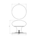 Frelan - Cupboard Knob 38mm  - Satin Nickel - JV47CSN - Choice Handles