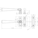 Frelan - Julietta Casement Fastener -Polished Brass - JV4917PB - Choice Handles