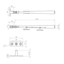 Frelan - Julietta Casement Window Stay 250mm (10") - Polished Brass - JV4925PB - Choice Handles