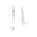Frelan Lever Slide Flush Bolt 152mm x 16mm - Satin Chrome - JV5640ASC - Choice Handles