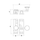 Burlington Sliding Door Flush Edge Pull Handle - Satin Stainless Steel - JV820SSS - Choice Handles
