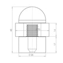 Frelan - Domed Floor Stop - Satin Chrome - JV9560SC - Choice Handles