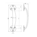 Frelan - Bow Shaped Pull Handle 152mm - Polished Brass - JV96APB - Choice Handles