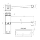 Frelan - Concealed Door Closer - Satin Chrome - JW900SC - Choice Handles