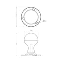 70mm MB on Zinc handrail bracket - JV95AMB