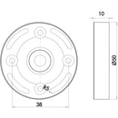 Oval Profile Escutcheon Satin Anodised Aluminium - SAA12
