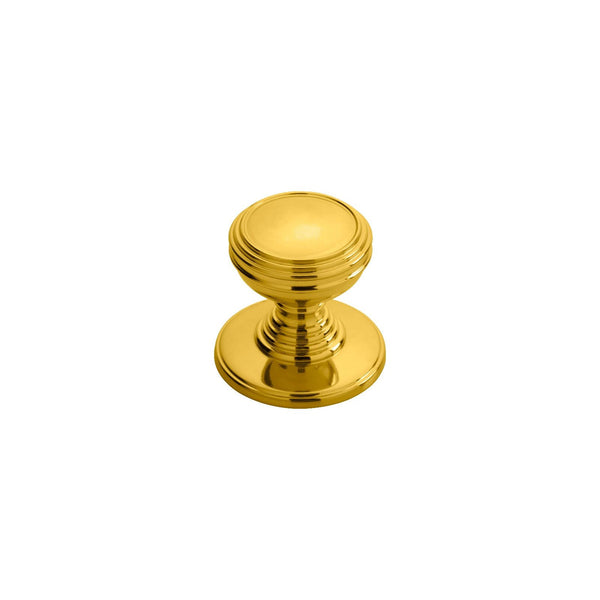 Carlisle Brass - Delamain Plain Knob 30mm - Polished Brass - DK47C - Choice Handles