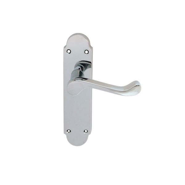 Carlisle Brass - Oakley Lever on Latch Backplate - Polished Chrome - DL167CP - Choice Handles