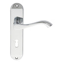 Carlisle Brass - Andros Lever on Lock Backplate - Polished Chrome - DL180CP - Choice Handles